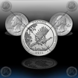 ZDA 25 Cents (27th Quarters) 2015 "Louisiana - Kisatchie National Forest" P+D